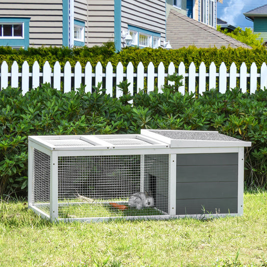 Photo of PawHut Guinea Pigs Hutches Small Guinea Pigs Hutches Pet Run Cover, with Water-resistant Asphalt Roof in Roof colour on a white background