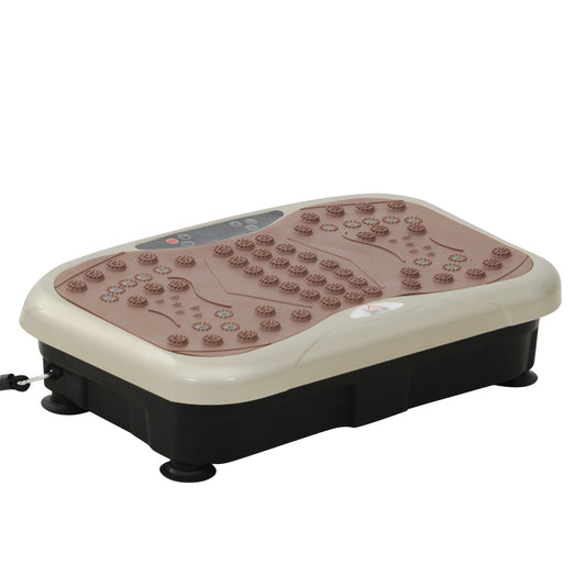 Photo of HOMCOM Vibration Plate Exercise Machine, Quiet Vibrating Plate for Weight Loss and Lymphatic Drainage with Resistance Bands, Remote Control, 99 Speed Levels in Levels colour on a white background