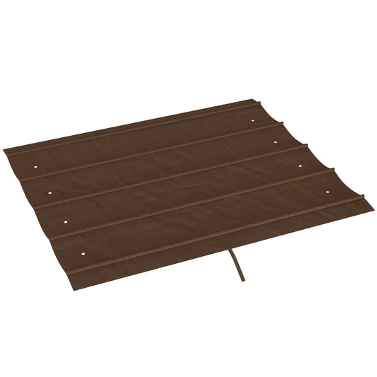 Photo of Outsunny Pergola Cover Roof, 2.86 x 2.45 m Retractable Sun Shade Top for 3 x 2m Pergola Frame, UV30+ Protected, Coffee in Coffee colour on a white background