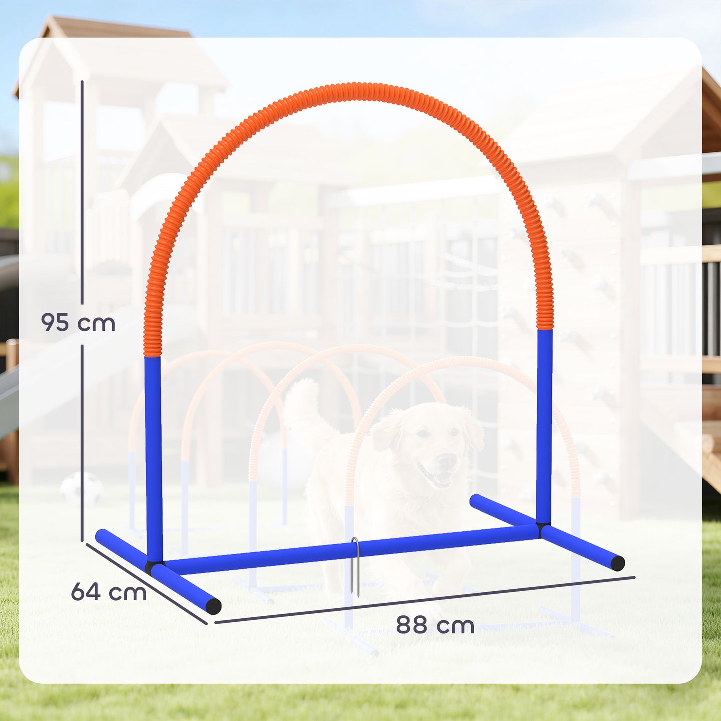 PawHut Four-Piece Portable Dog Agility Equipment - Blue