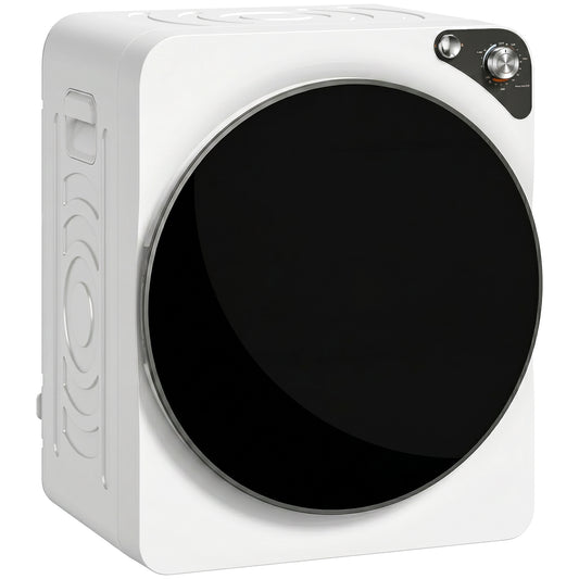 Photo of HOMCOM 5kg Vented Tumble Dryer, 1000W Compact Tumble Dryer with 5 Drying Modes, Stainless Steel Tub, White in White colour on a white background