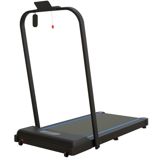 Photo of SPORTNOW 2.5HP Walking Pad, 1-6km/h Folding Treadmill with Remote Control and LED Display for Home Gym Office, Blue in Blue colour on a white background