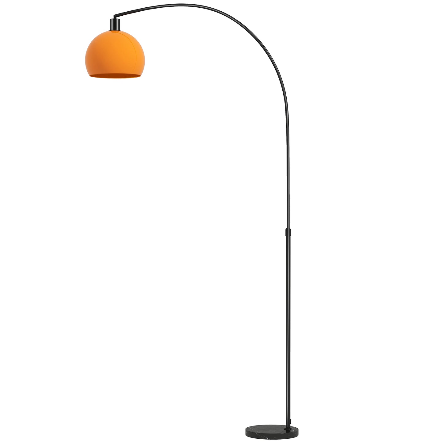 Photo of HOMCOM Floor Lamp for Living Room, Modern Standing Lamp with Shade & Foot Switch for Bedroom, Office, Black in Black colour on a white background
