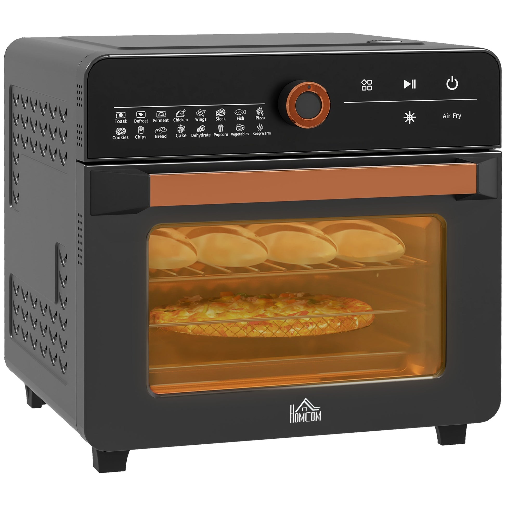 Photo of HOMCOM Air Fryer Oven, 20L Mini Oven, Multifunction Countertop Convection Oven with 16 Presets, Adjustable Temp and Time, 1400W in 1400W colour on a white background