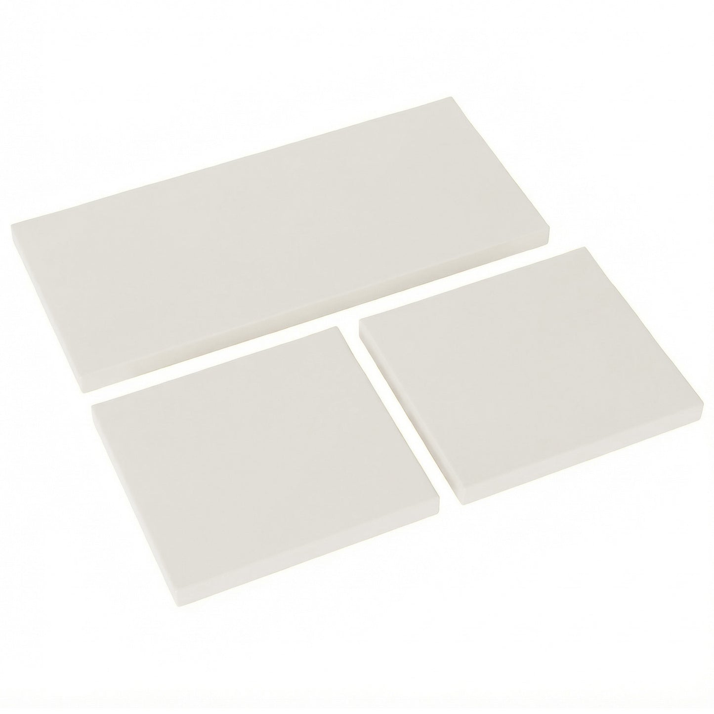 Photo of Outsunny Outdoor Seat Cushion Pads for Rattan Furniture, 3 PCs Garden Furniture Cushions, Cream White in White colour on a white background