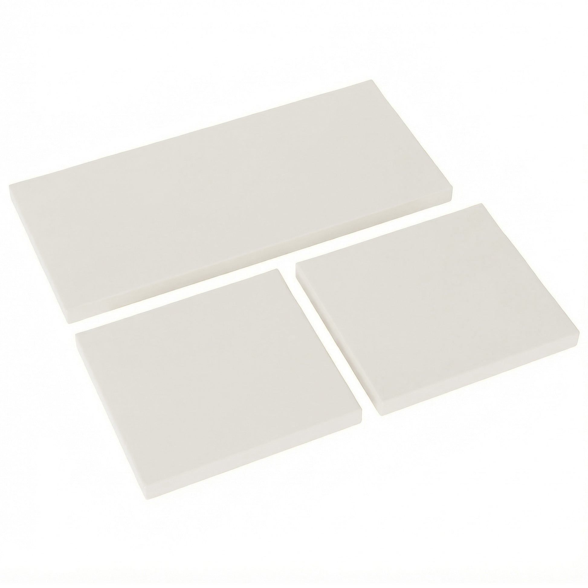 Photo of Outsunny Outdoor Seat Cushion Pads for Rattan Furniture, 3 PCs Garden Furniture Cushions, Cream White in White colour on a white background