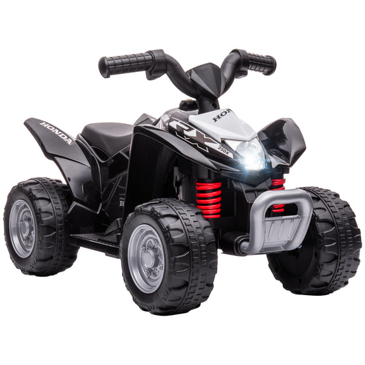 Photo of AIYAPLAY Honda Licensed Kids Electric Quad Bike, 6V ATV Ride On for Ages 1.5-3 Years, Black in Black colour on a white background