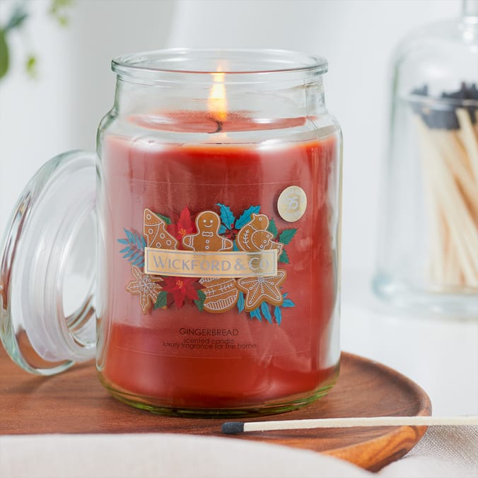 Wickford & Co 18oz Scented Candle – 95hr Burn Time – Long-Lasting Home Fragrance