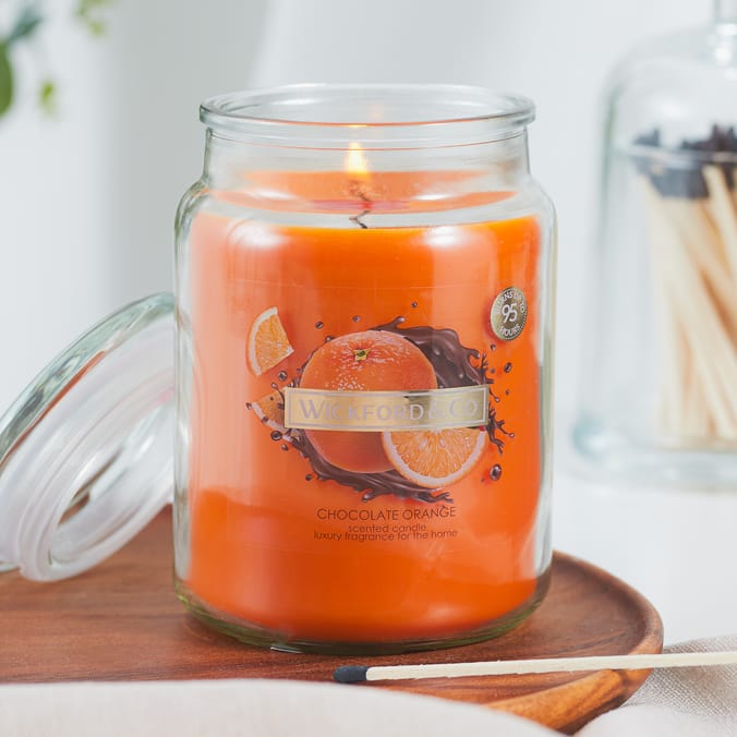 Wickford & Co 18oz Scented Candle – 95hr Burn Time – Long-Lasting Home Fragrance
