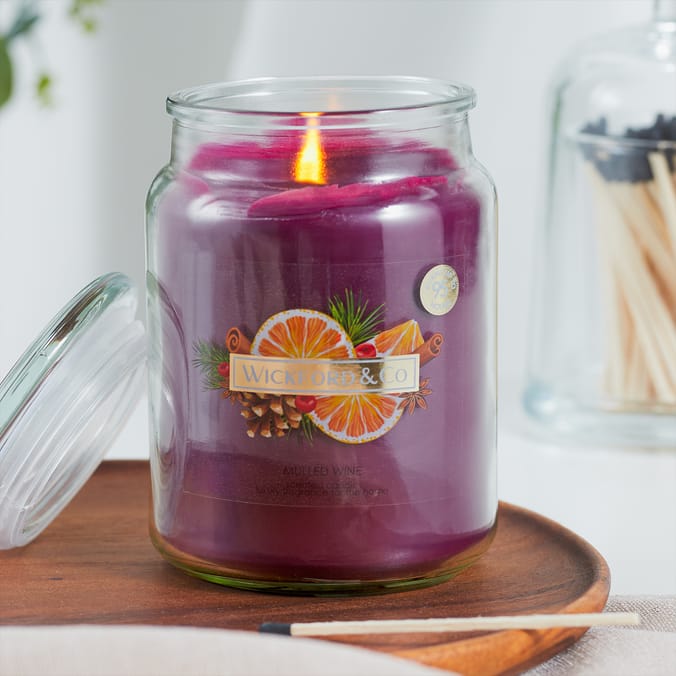 Wickford & Co 18oz Scented Candle – 95hr Burn Time – Long-Lasting Home Fragrance