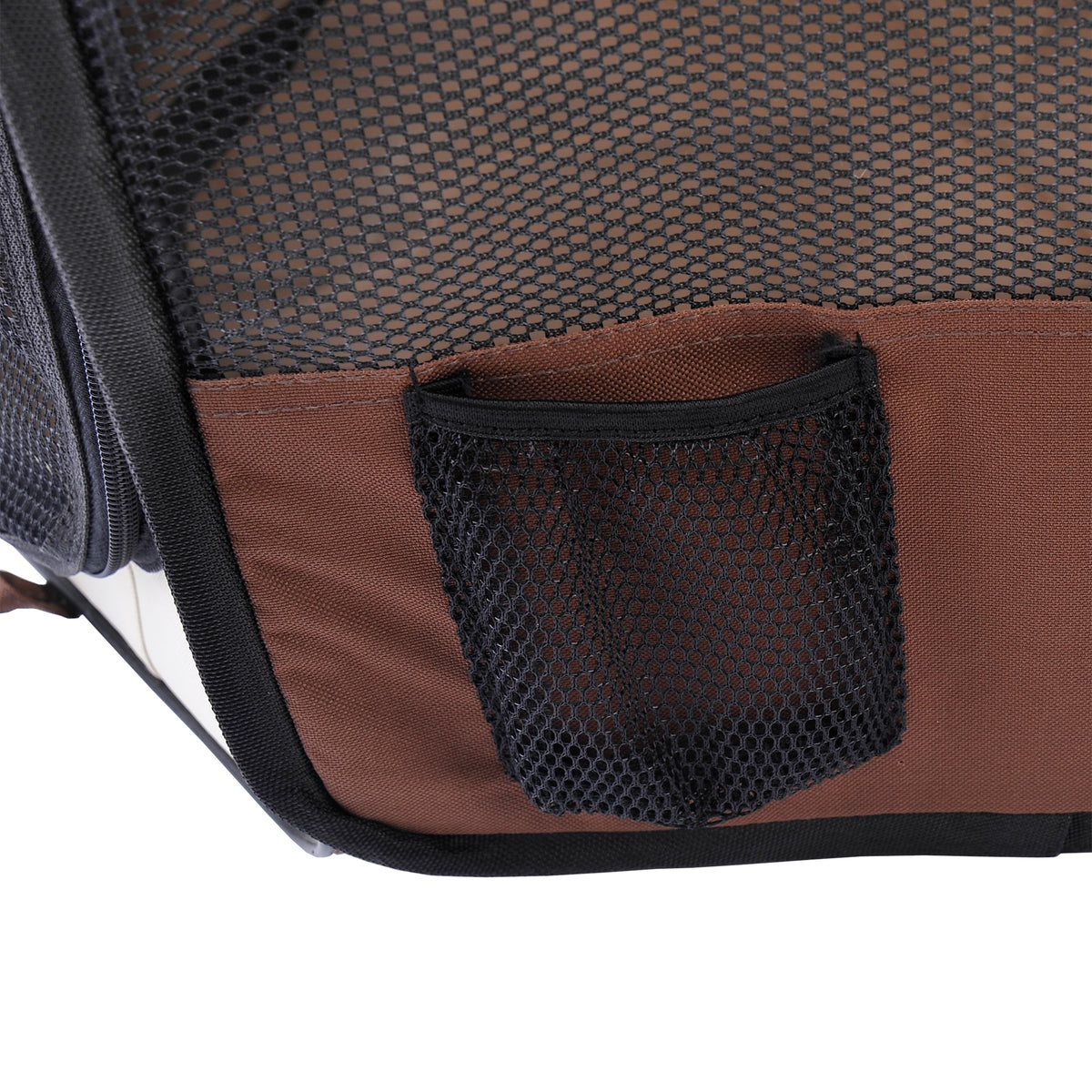 PawHut 600D Oxford Soft Fabric Kennel, Portable Lightweight Cat Dog Playpen, Foldable Pet Puppy Rabbit Guinea Pig Pen Run Dia 90 x 41H cm Indoor & Outdoor Brown