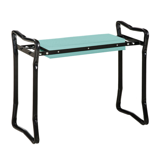 Photo of Outsunny 2 In 1 Garden Kneeler Seat Kneeling Pad Support Bench Foldable Knee Protector, Green in Green colour on a white background