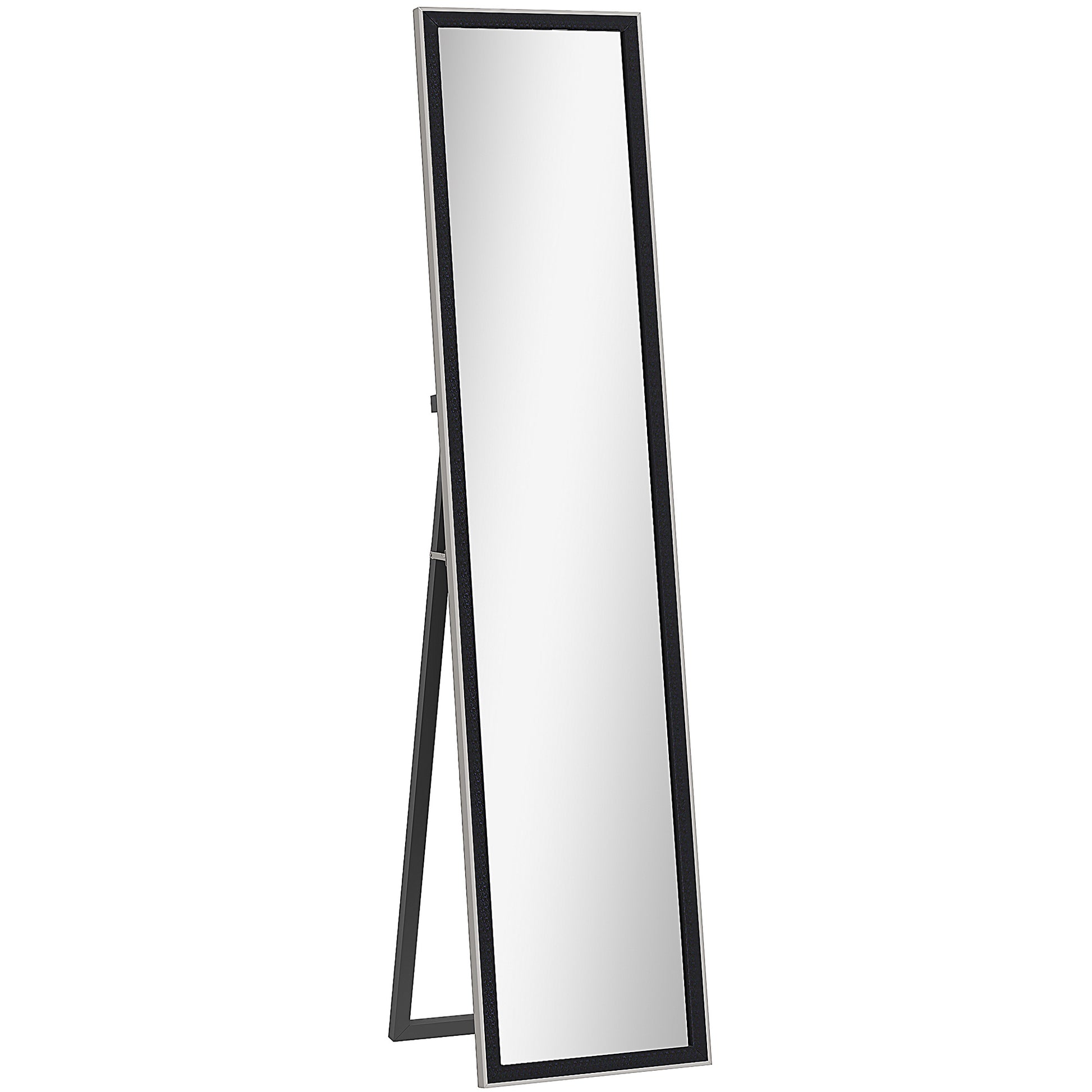 Photo of HOMCOM Glitter Frame Full-Length Mirror - Black in Black colour on a white background