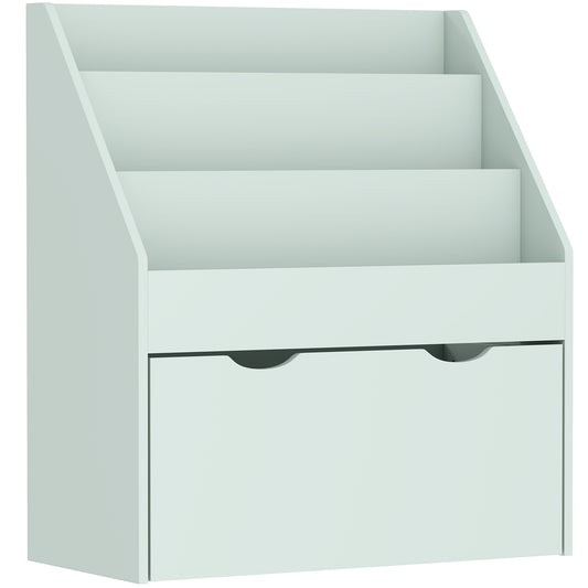 Photo of AIYAPLAY Bookcase for Kids with Shelves, Drawer, Bookcase for Bedroom, Playroom, Green in Green colour on a white background