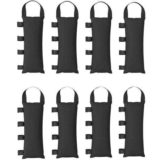 Photo of Outsunny 8 Pack Gazebo Sand Weights Bags, 40 kg 600D Heavy Duty Sand Bags Sandbags for Canopy Tent Legs, Without Sand, Black in Black colour on a white background