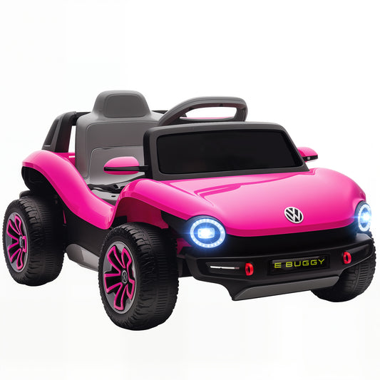 Photo of AIYAPLAY Volkswagen Licensed Kids Electric Car with Remote Control for Ages 3-6 Years, Pink in Pink colour on a white background