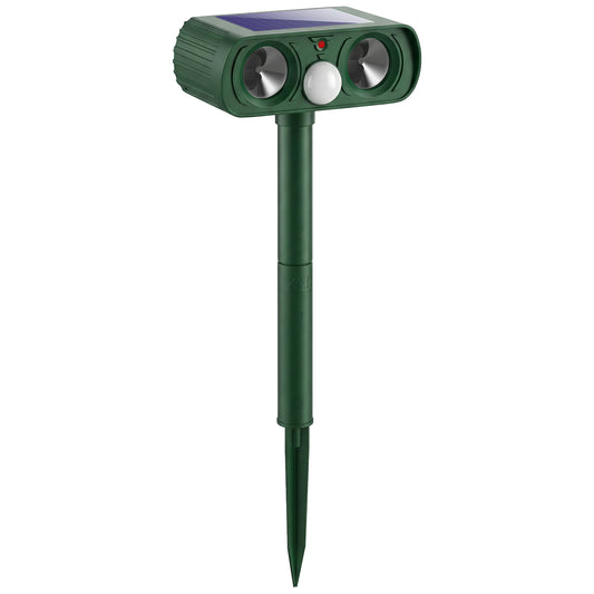 Photo of Outsunny Ultrasonic Cat Repellent, PIR Motion Sensor 110°, LED Flash, Solar Cat Deterrents for Gardens UK in UK colour on a white background