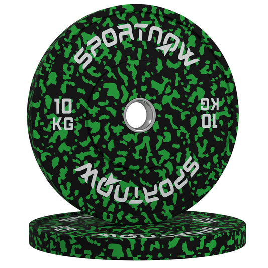 Photo of SPORTNOW Olympic Weight Plates with 5cm Holes, for Weight Lifting, 2 x 10kg in 10kg colour on a white background