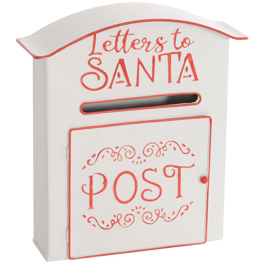 Photo of HOMCOM A5 Christmas Letter Postbox - White/Red in White/Red colour on a white background