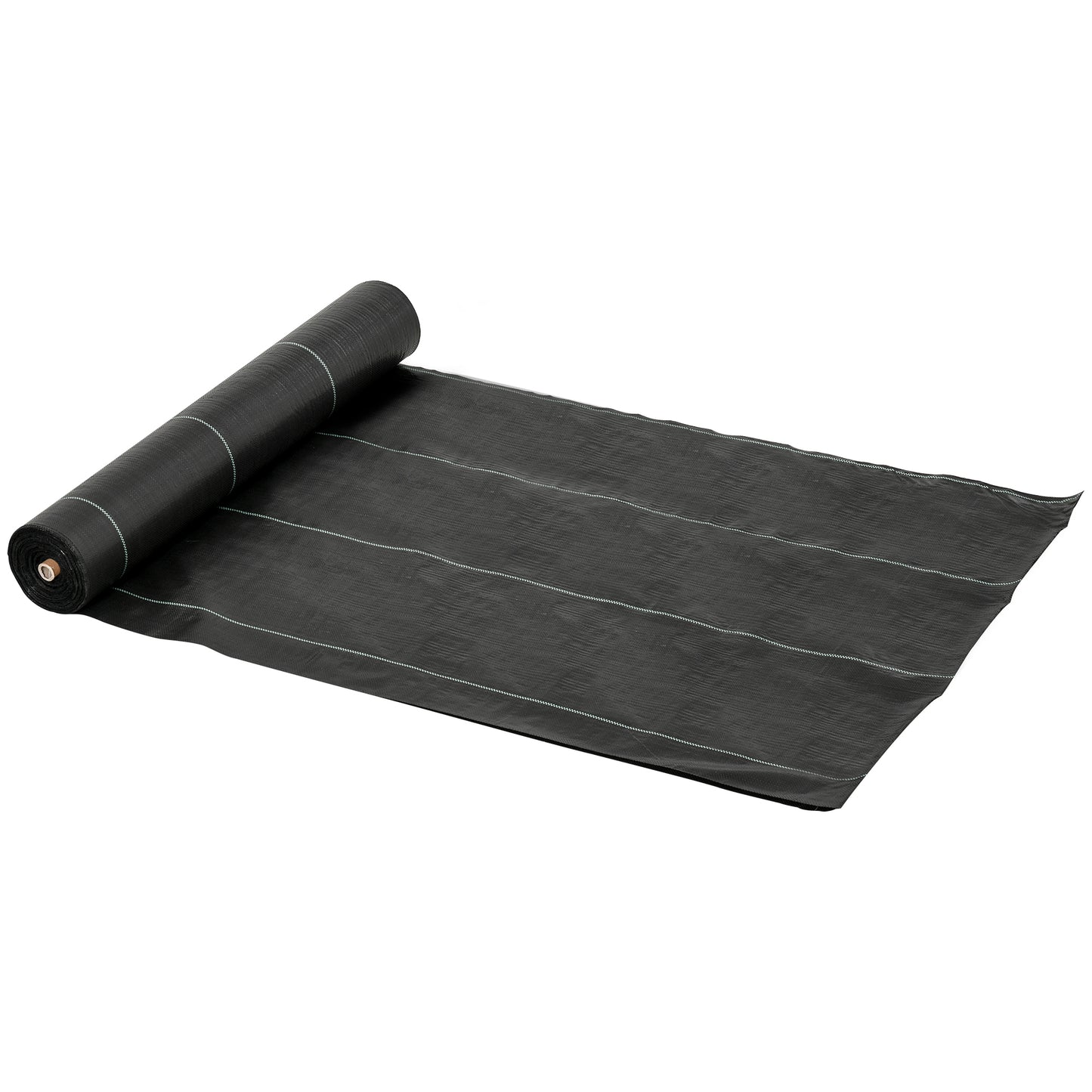 Photo of Outsunny 2m x 50m Weed Control Membrane, Heavy Duty Weed Control Barrier Fabric, 100gsm Ground Cover for Patios, Garden in Garden colour on a white background