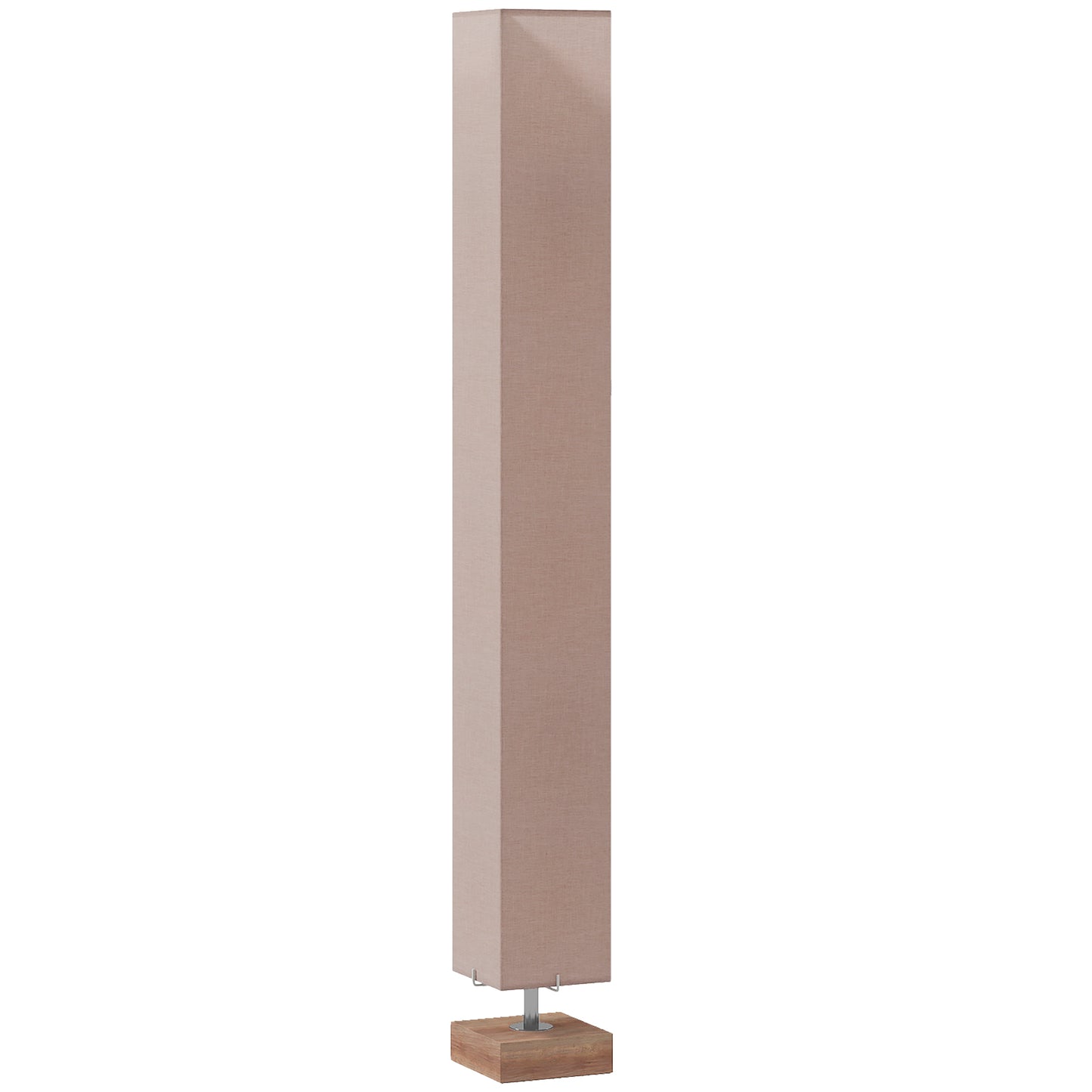 Photo of HOMCOM Floor Lamp, 120cm Standing Lamp with Linen Lampshade, Standard Light with Pine Wood Base for Living Room, Bedroom (Bulbs Not Included) in Included) colour on a white background
