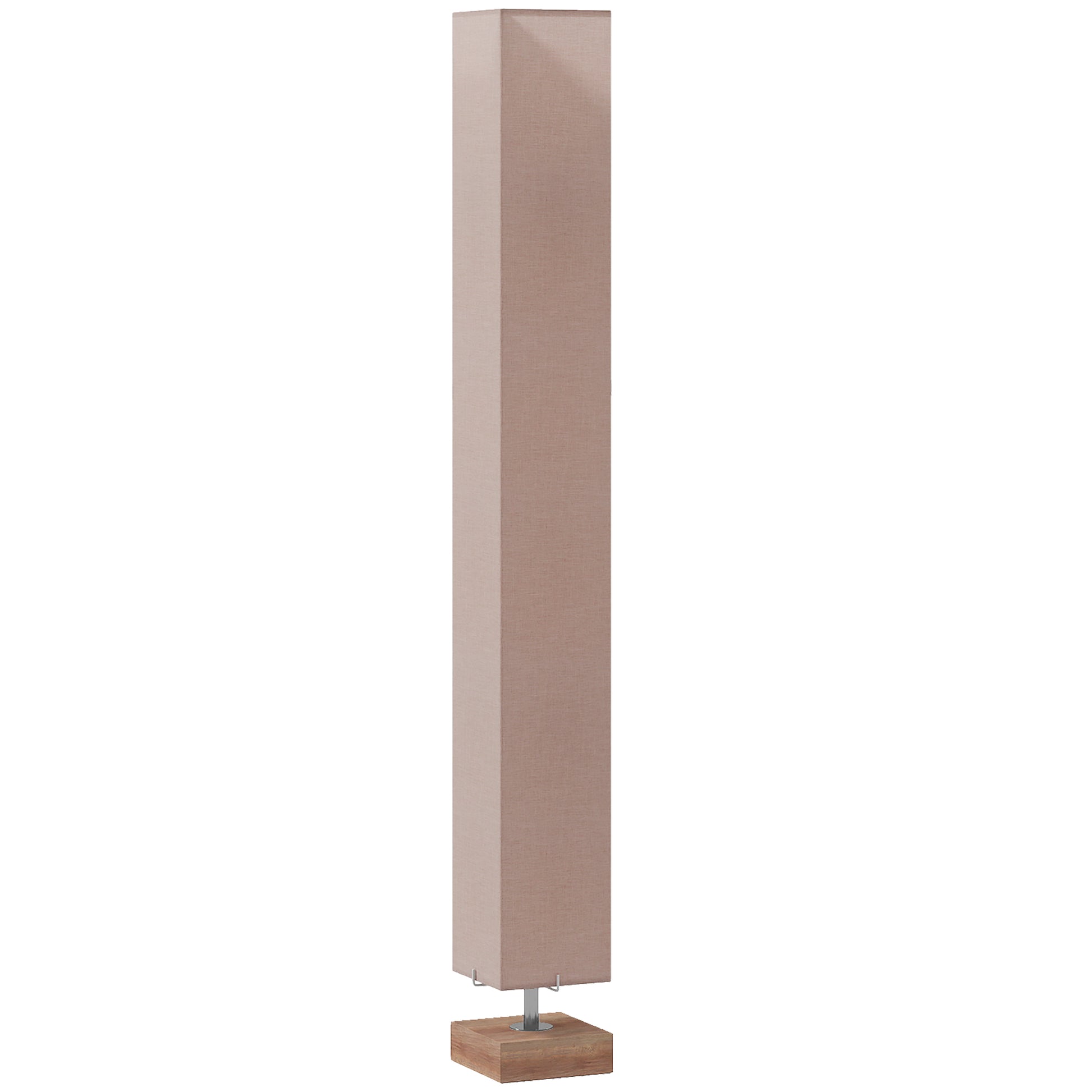 Photo of HOMCOM Floor Lamp, 120cm Standing Lamp with Linen Lampshade, Standard Light with Pine Wood Base for Living Room, Bedroom (Bulbs Not Included) in Included) colour on a white background