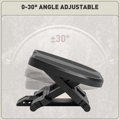 HOMCOM footrest tilted to show its adjustable angle mechanism