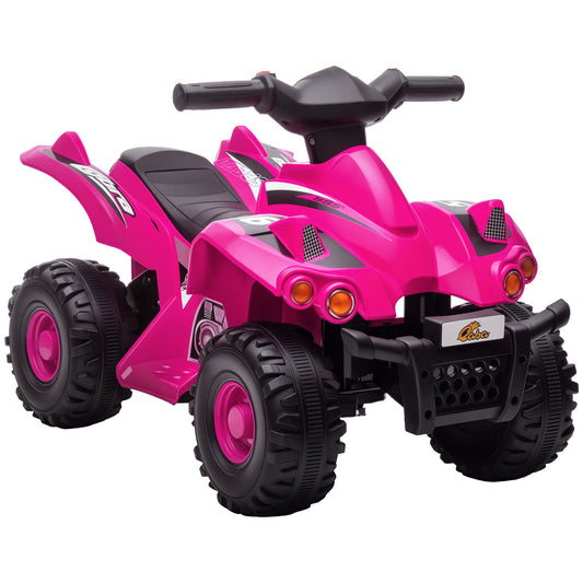Photo of AIYAPLAY 6V Kids Electric Quad Bike w/ Music, Forward Function, for 2-6 Years, Pink in Pink colour on a white background
