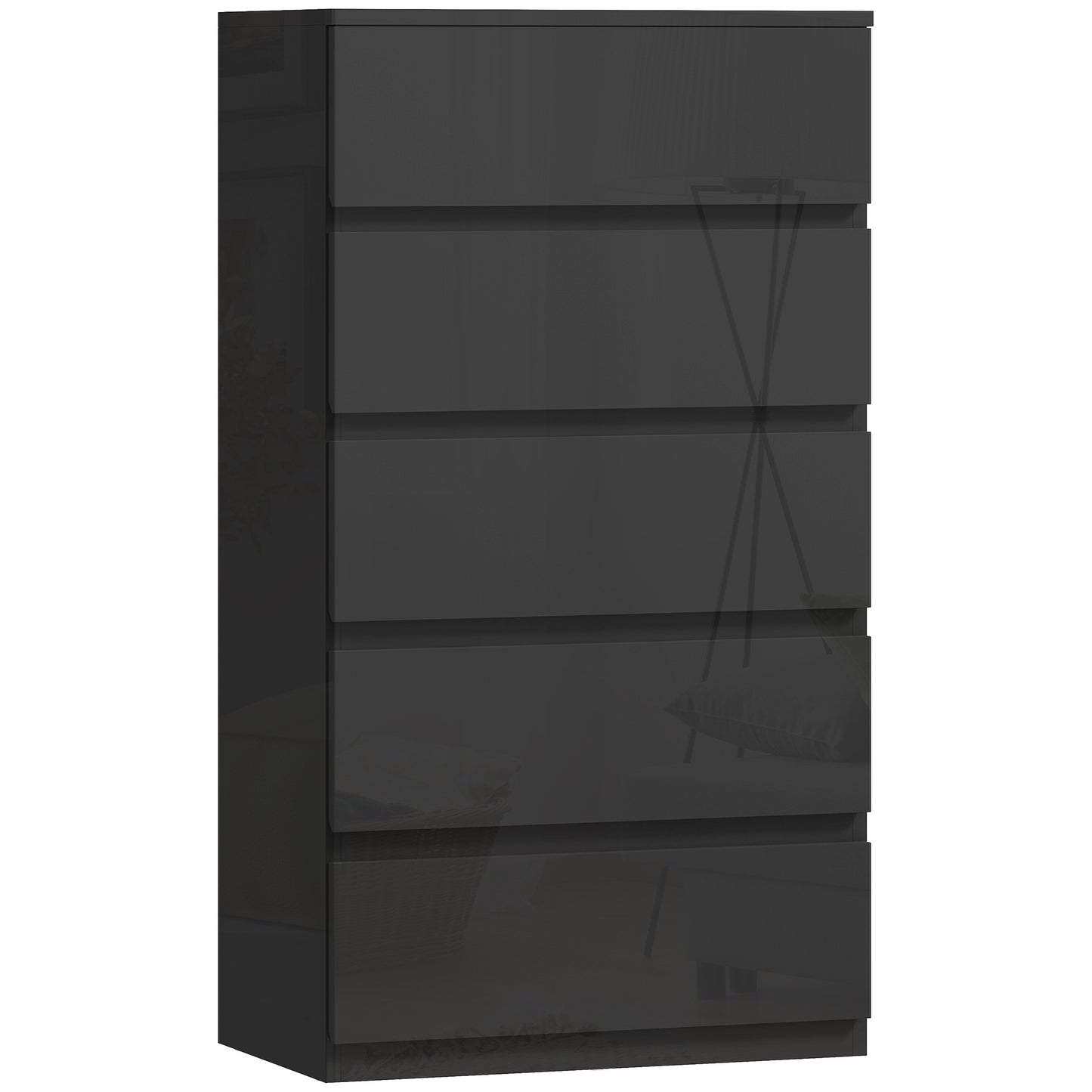 Photo of HOMCOM Chest of Drawers, 5-Drawer Storage Cabinets, Modern Dresser, Storage Drawer Unit for Bedroom in Bedroom colour on a white background