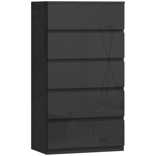 Photo of HOMCOM Chest of Drawers, 5-Drawer Storage Cabinets, Modern Dresser, Storage Drawer Unit for Bedroom in Bedroom colour on a white background