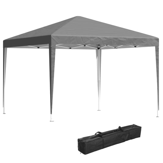 Photo of Outsunny 3 x 3 m Garden Pop Up Gazebo Marquee Party Tent Wedding Canopy, Height Adjustable with Carrying Bag, Grey in Grey colour on a white background