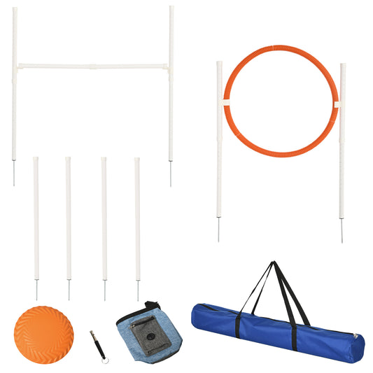 Photo of PawHut Dog Agility Training Equipment for Dogs with Carry Bag - Multicoloured in Multicoloured colour on a white background