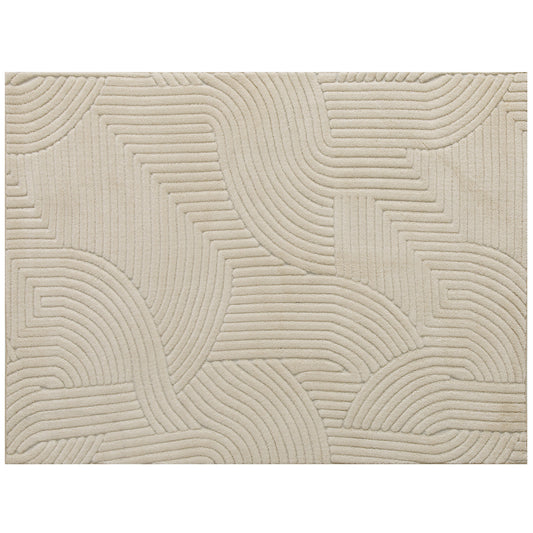 Photo of HOMCOM Modern Geometric Rug, Thick & Plush, Non-Slip, 230 x 160 cm – Cream, Living Room/Bedroom/Office in Room/Bedroom/Office colour on a white background