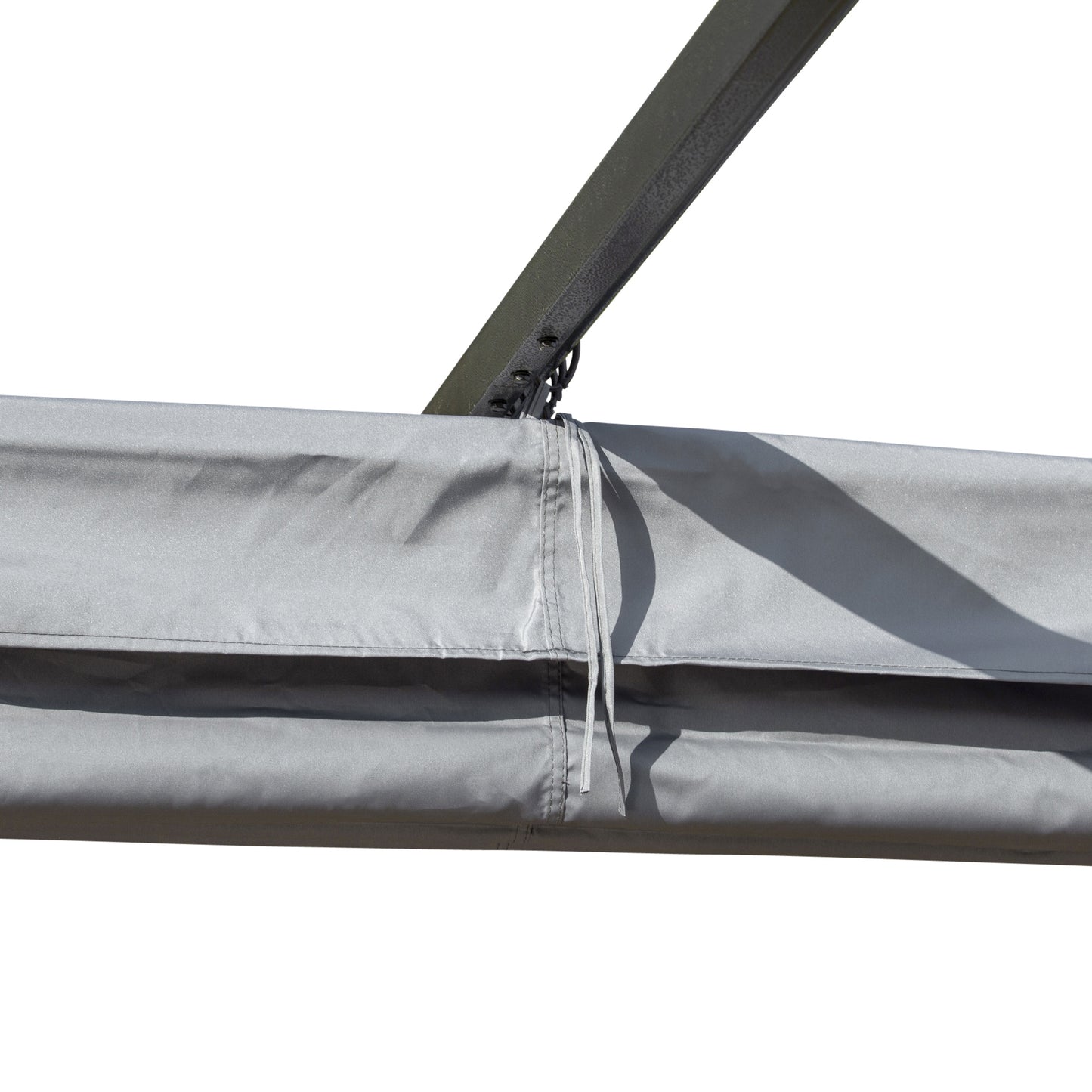 Outsunny 3 x 3(m) Metal Retractable Pergola, Garden Gazebo Metal Pergola Canopy Outdoor Sun Shade Shelter for Party BBQ, Grey