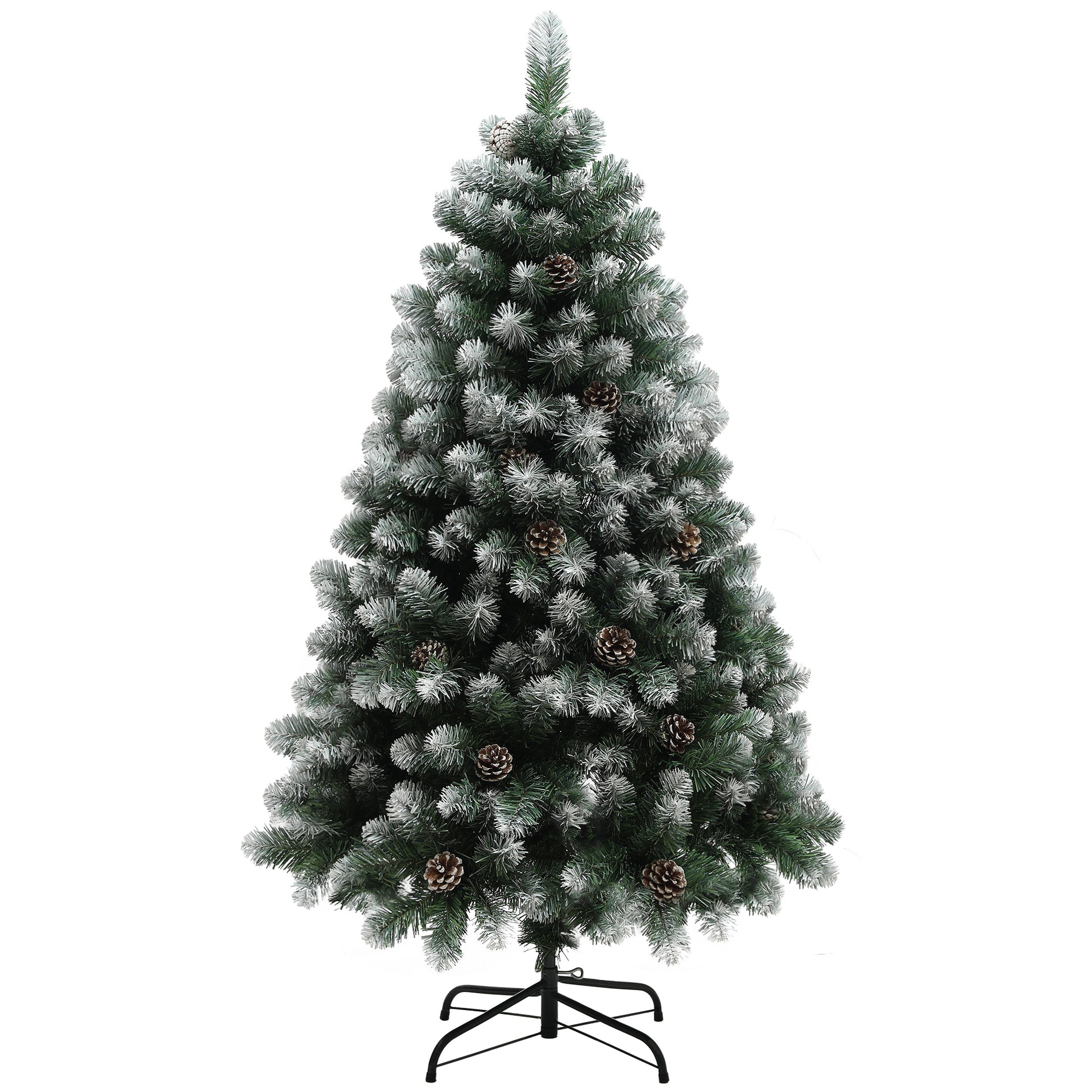 Photo of HOMCOM 5ft Snow-Dipped Artificial Pine Christmas Tree in Tree colour on a white background
