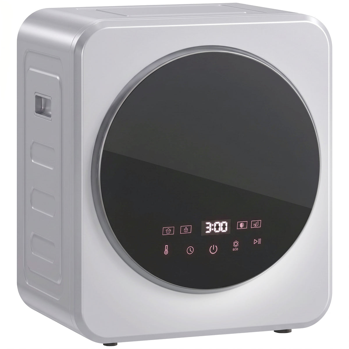 Photo of HOMCOM Vented Tumble Dryer, 4 kg Front Tumble Dryer with Stainless Steel Tub, 800W Compact Freestanding, Silver in Silver colour on a white background
