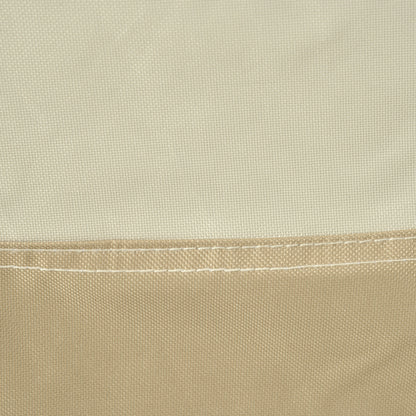 Outsunny cover close-up showing textured fabric and double-stitched seam