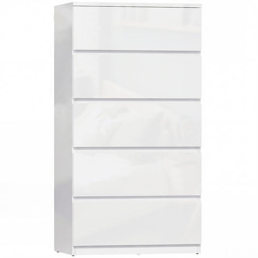 Photo of HOMCOM Chest of Drawers, 5-Drawer Storage Cabinets, Modern Dresser, Storage Drawer Unit for Bedroom in Bedroom colour on a white background