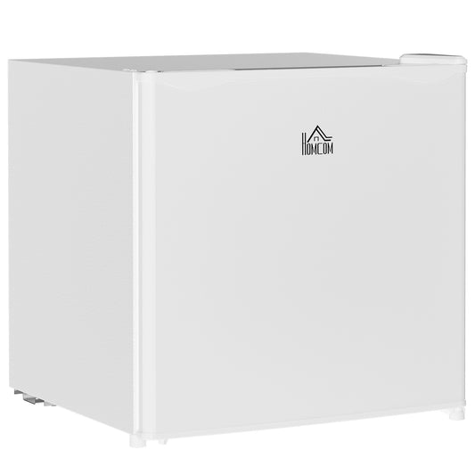Photo of HOMCOM 46 Litre Table Top Mini Fridge, Small Fridge with Ice Box, Reversible Door, Adjustable Temperature and Legs for Bedrooms, Home Office, Cream in Cream colour on a white background