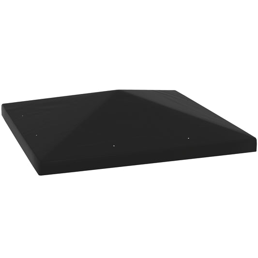 Photo of Outsunny 3 x 3(m) Gazebo Frame Replacement - Black in Black colour on a white background