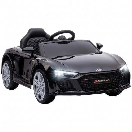 Photo of AIYAPLAY Licensed Audi R8 Spyder 12V Electric Car for Kids with Remote Control, Dual Motors, Rear Suspension, Soft Start, Black in Black colour on a white background