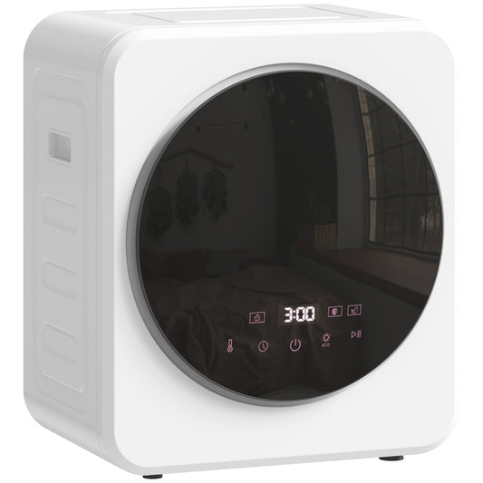 Photo of HOMCOM Vented Tumble Dryer, 4 kg Front Tumble Dryer with Stainless Steel Tub, 800W Compact Freestanding, White in White colour on a white background