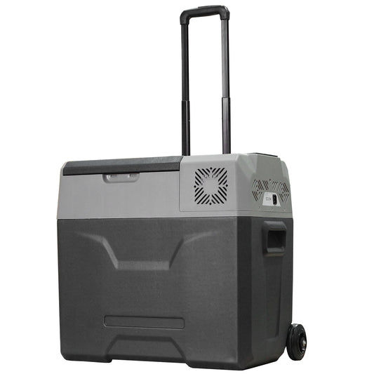 Photo of HOMCOM Car Refrigerator, Portable 12/24V 50 Litre Compressor Fridge Freezer, Electric Cooler Box for Camping, Travel, Picnic, Down to -20℃ in -20℃ colour on a white background
