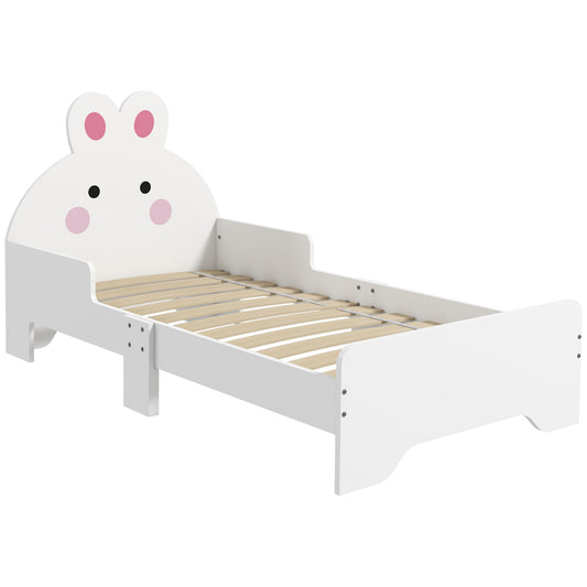 Photo of ZONEKIZ Rabbit-Designed Toddler Bed, Kids Bedroom Furniture - White in White colour on a white background