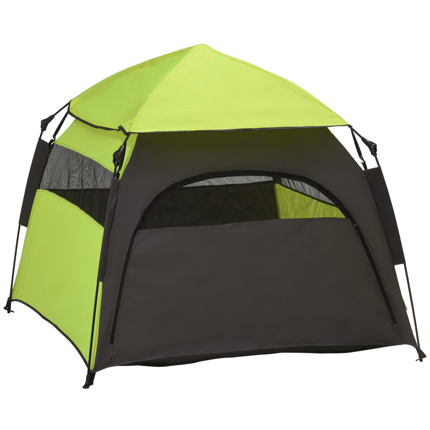 Photo of PawHut Foldable Dog Cat Tent with Water-Resistant Oxford, Carry Bag for Extra Large Dog, Green in Green colour on a white background