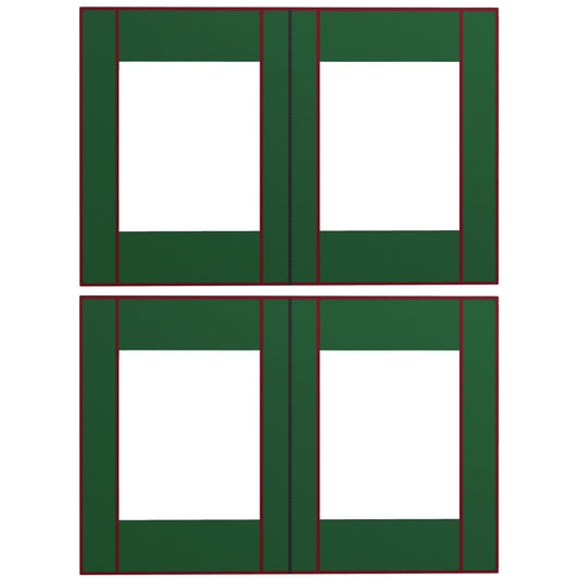 Photo of Outsunny Set of Two 295cm Replacement Canopy Walls - Green in Green colour on a white background