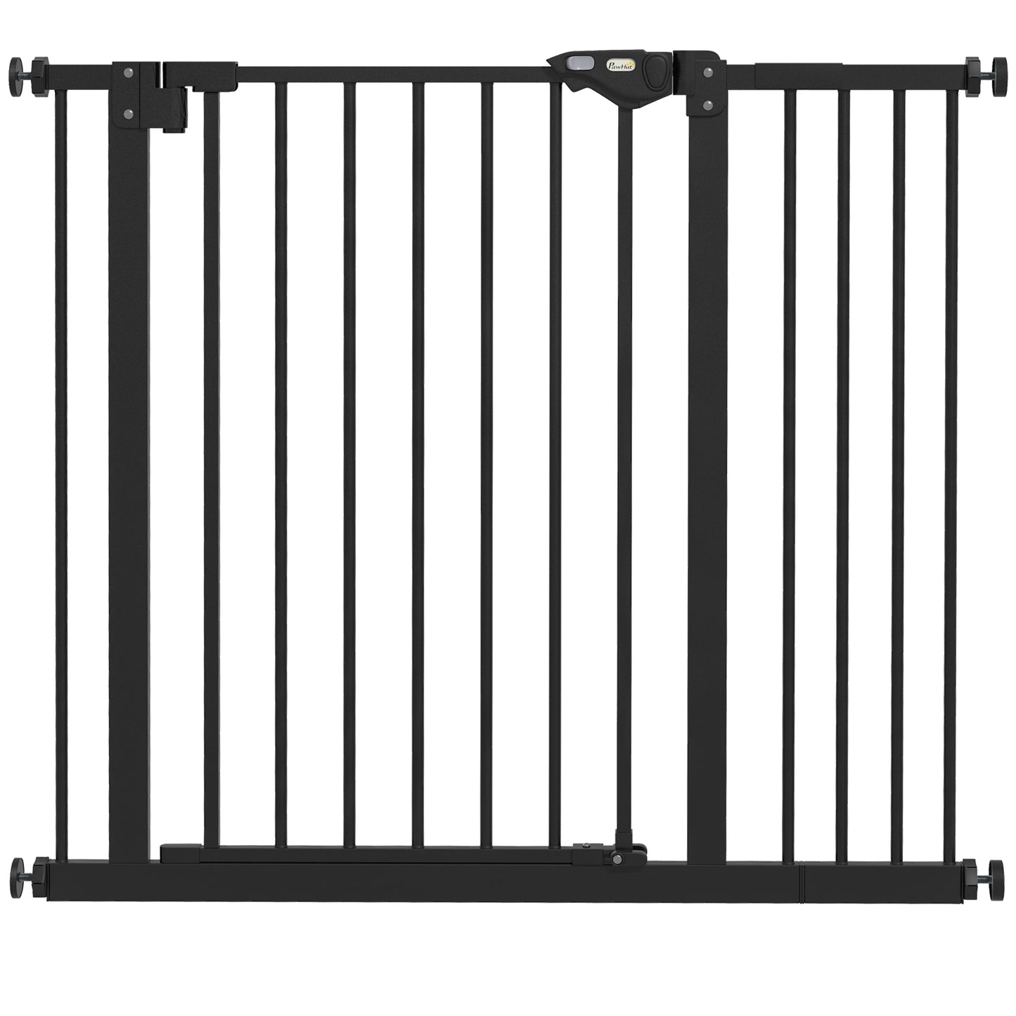 Photo of PawHut Adjustable Safety Gate w/ One Extensions, Four Adjustable Screws, Black in Black colour on a white background