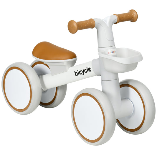 Photo of AIYAPLAY Kids Balance Bike for 1-3 Years Old with Adjustable Seat, Silent Wheels, White in White colour on a white background