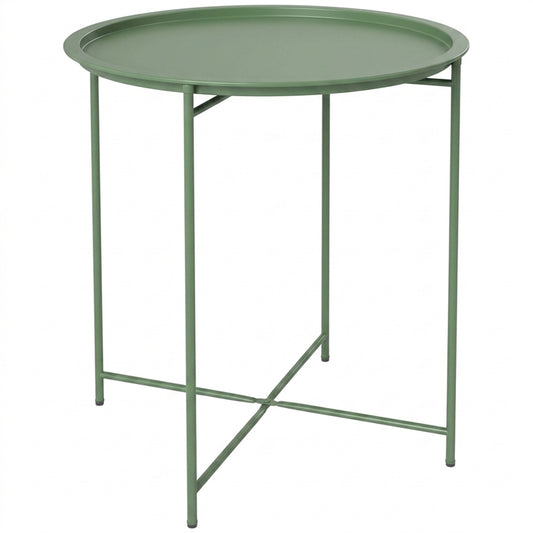 Photo of Outsunny Steel Removable Tray Top Garden Table - Green in Green colour on a white background