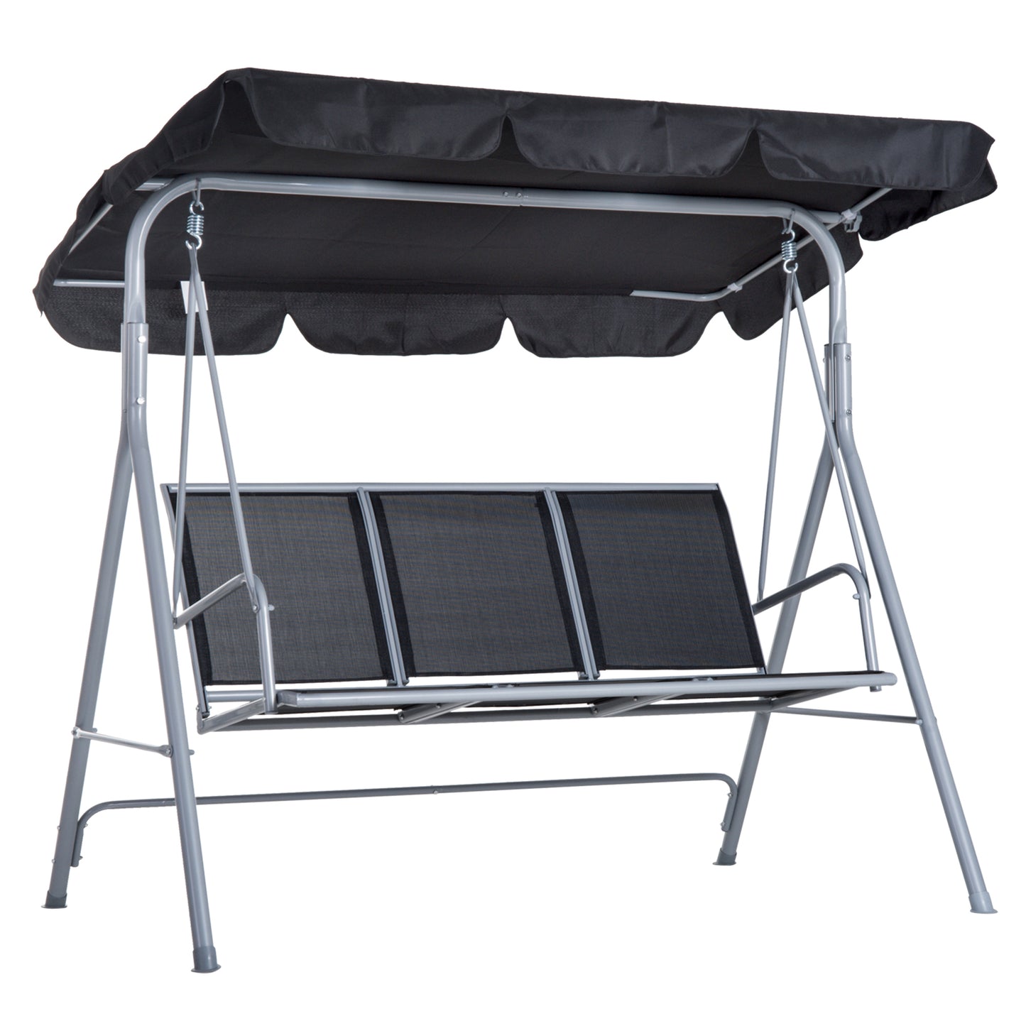 Photo of Outsunny Outdoor 3-Seater Swing Chair-Black in Chair-Black colour on a white background